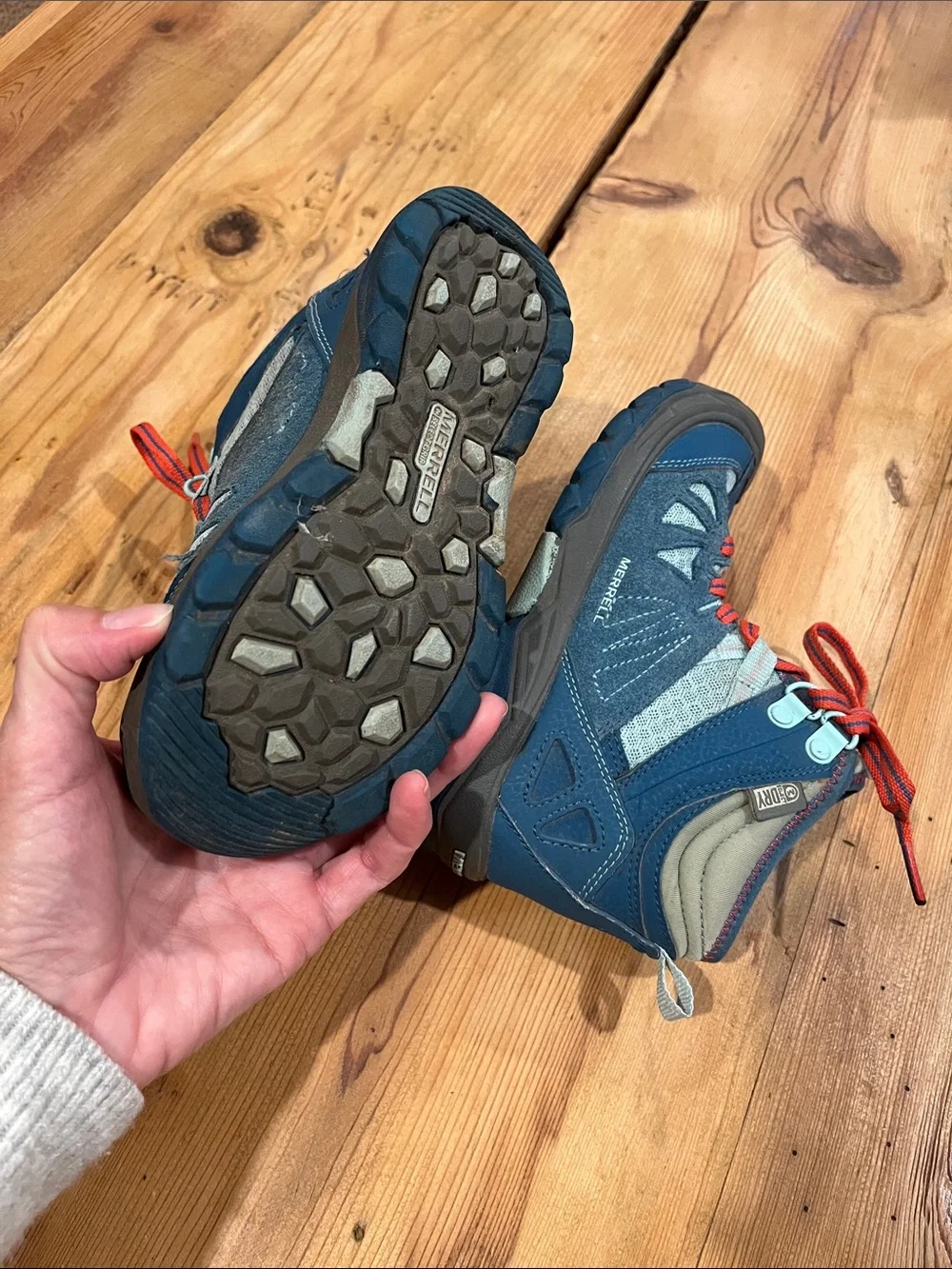 MERRELL Toddler 12 Blue Capra Mid Waterproof Hiking Boots